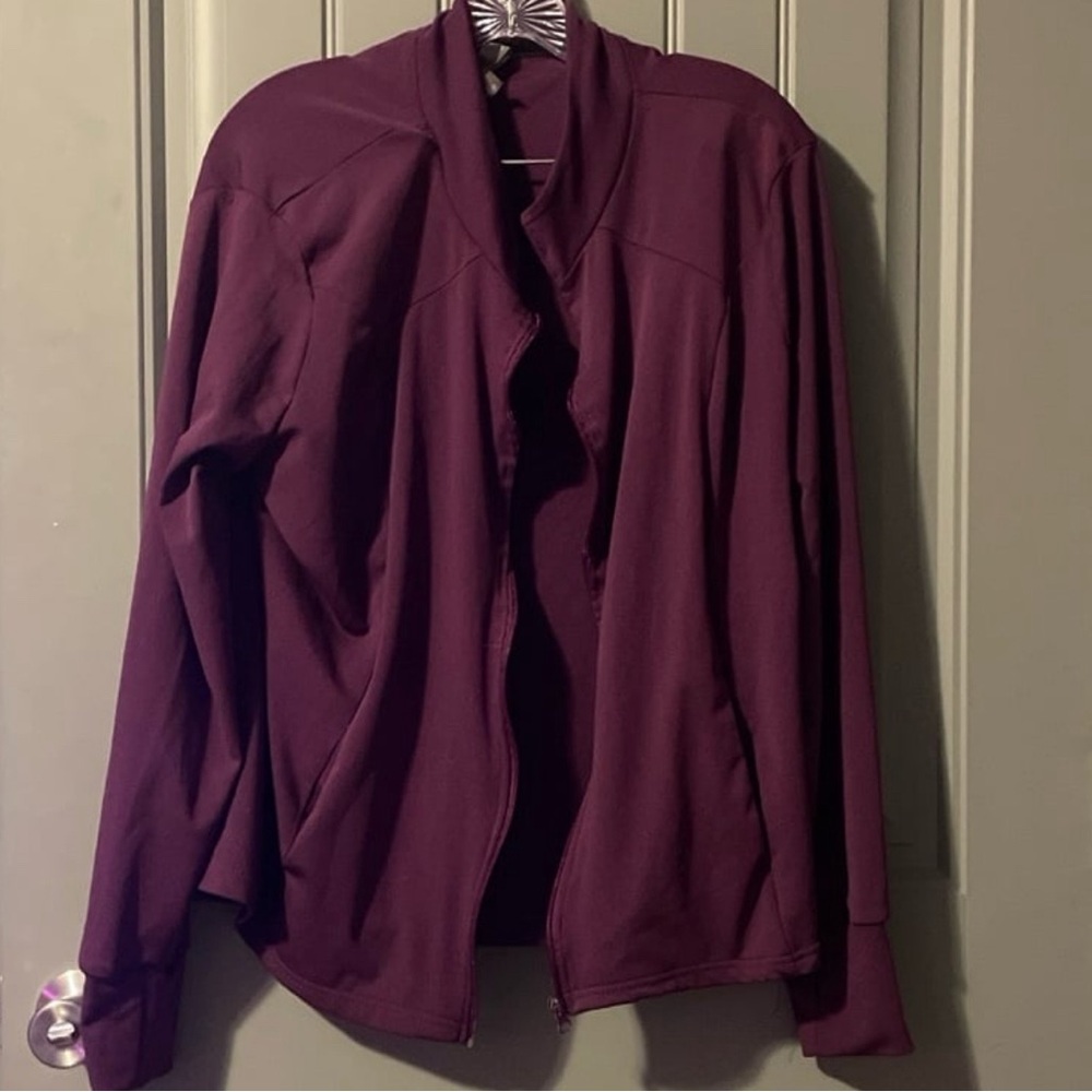 Daisy Fuentes Deep Burgundy Bomber Jacket